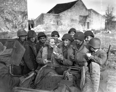 Marlene Dietrich, European Front, 1945.