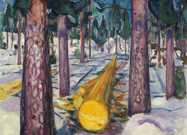 The Yellow Log (1912) by Edvard Munch