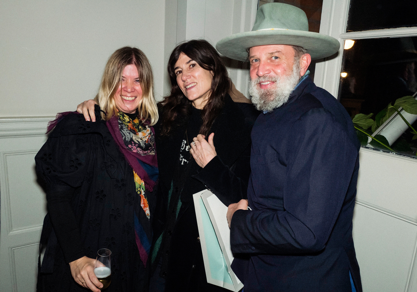 Jess Christie, Bella Freud and Robert Rabensteiner at the Annie Leibovitz Wonderland book launch at MATCHESFASHION, 3 Carlos Place, London - photo by James D. Kelly