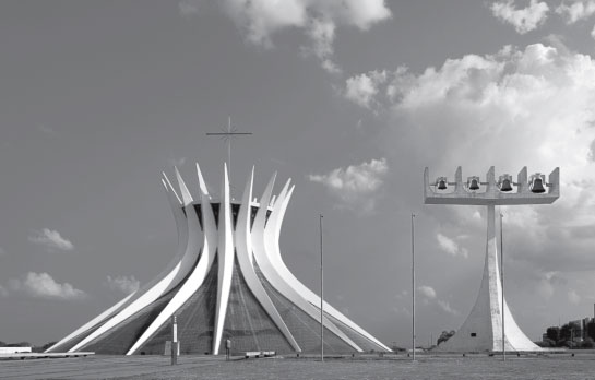 Cathedral of Brasília, Brazil, 1970, by Oscar Niemeyer as featured in Atlas of Brutalist Architecture