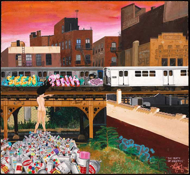 The Death of Graffiti 1982 - Lady Pink, Museum of the City of New York, gift of Martin Wongew York, gift of Martin Wong