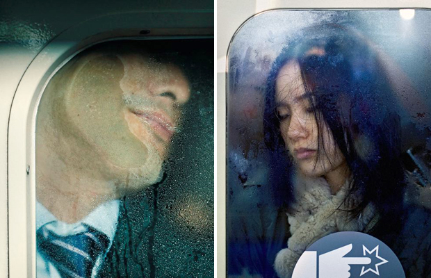 Michael Wolf photographed commuters on the Tokyo subway for his series 'Tokyo Compression'