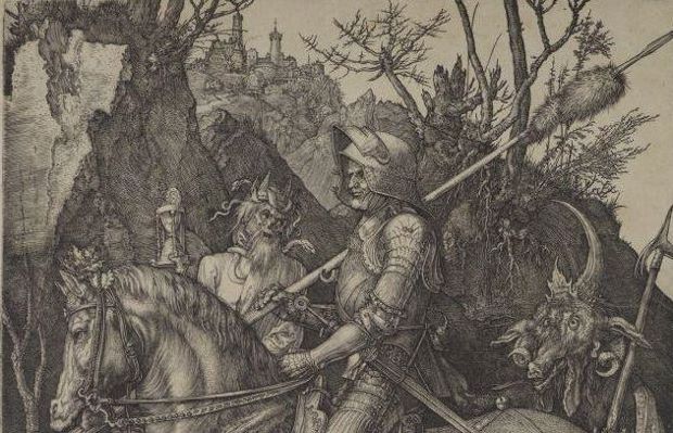 Detail from Knight with Devil (1513) by Albrecht Dürer. Image courtesy of lostart.de
