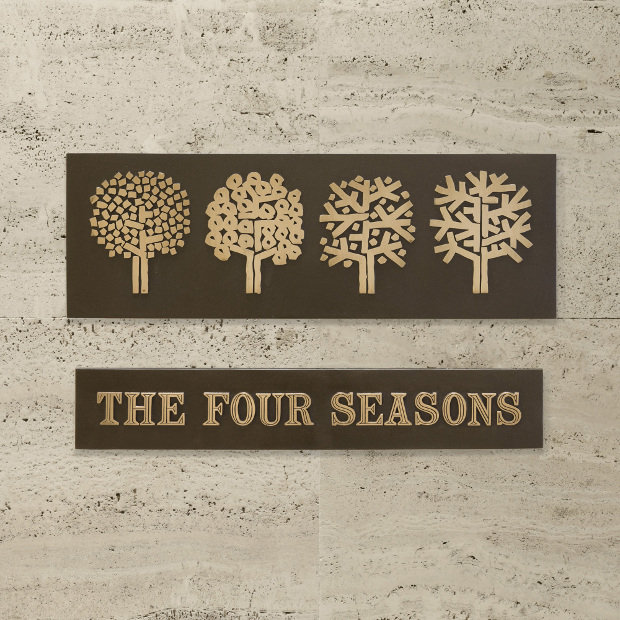 The Four Seasons sign by Emil Antonucci. Image courtesy of Wright auction house