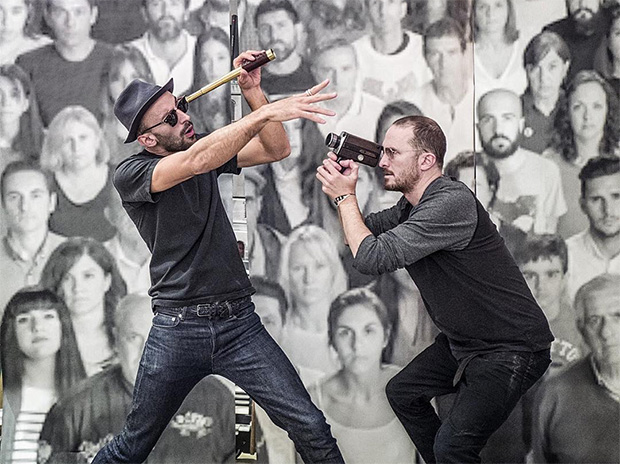 JR and director Darren Aronofsky. Image courtesy of JR's Instagram