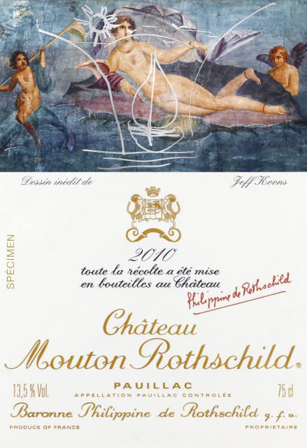 Koons's label for Château Mouton Rothschild’s 2010 Pauillac