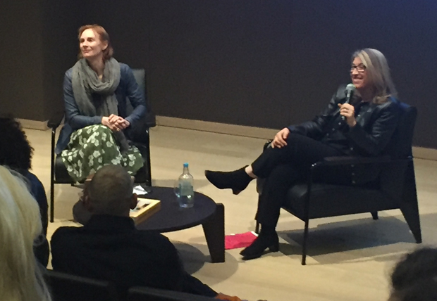 Lauren Greenfield at the Design Museum, London with Anne McElvoy, left