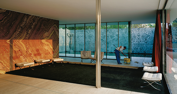 Morning Cleaning, Mies van der Rohe Foundation, Barcelona 1999 by Jeff Wall