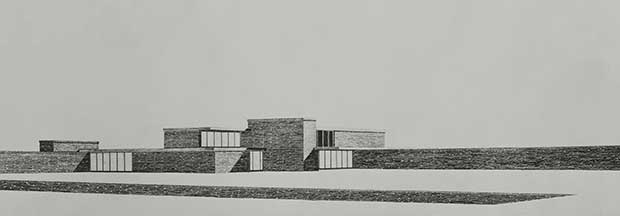 Brick Country House Project, Potsdam, Neubabelsberg (1924) - Mies van der Rohe