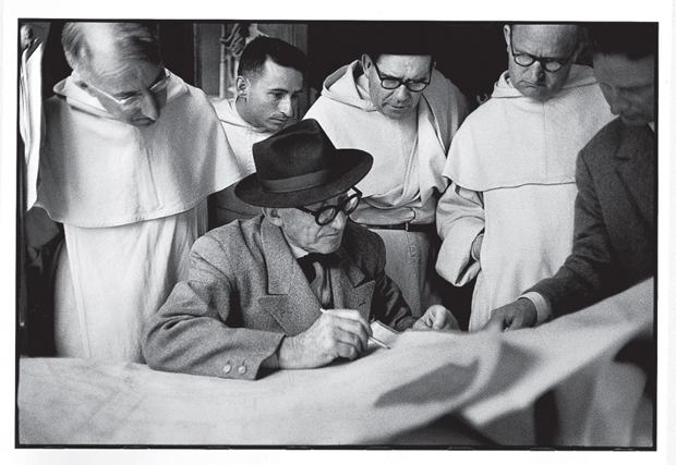 Le Corbusier working on Convent of La Tourette, Eveux-sur-Arbresle (1959) by René Burri