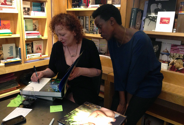 Nan Goldin signing copies of Eden and after at MarcBook - photo Elizabeth Lagno