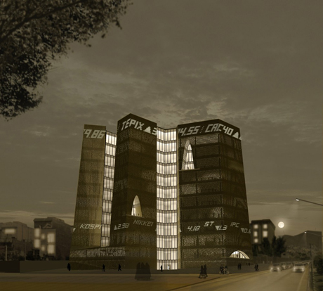 A night view of the proposed exchange
