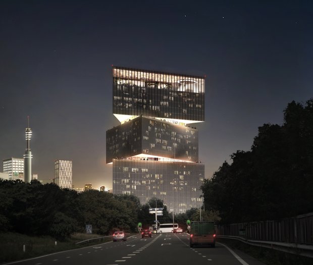 Renderings for Nhow Amsterdam RAI Hotel, by OMA