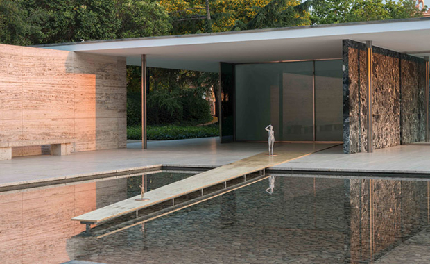 Architectones at the Barcelona Pavilion (2014) by Xavier Veilhan. Photo by Florian Kleinefenn