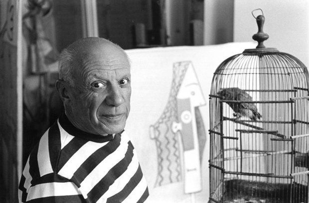 Pablo Picasso (1957), Villa La Californie, Cannes, France, by René Burri