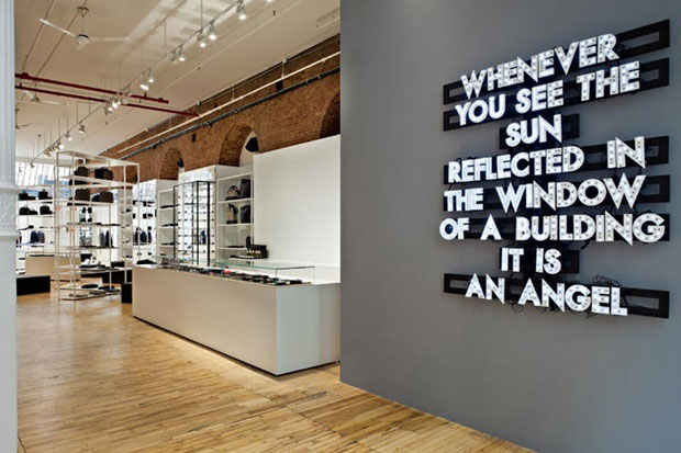 Robert Montgomery's Dior Homme installation, New York (2012)