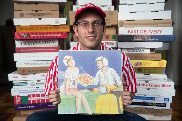 Where to Eat Pizza contributor Scott Wiener and his world-breaking pizza box collection