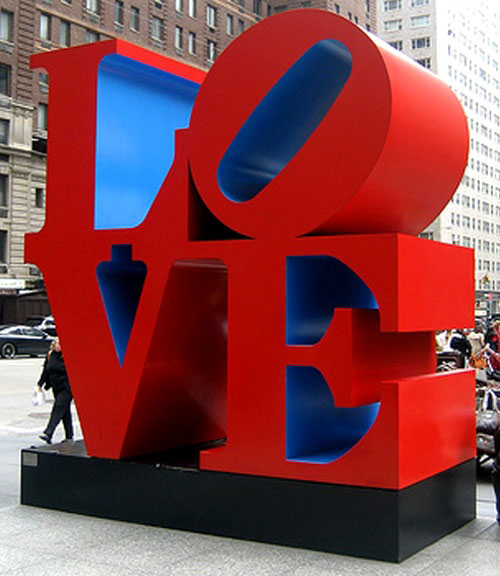 Robert Indiana's LOVE on Sixth Avenue