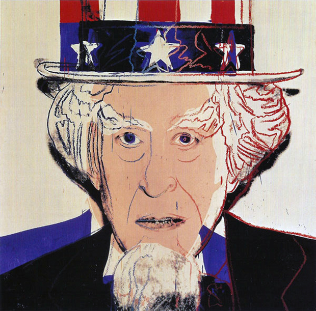 Uncle Sam (1981) by Andy Warhol. From his Myths series. The image appears in Andy Warhol 