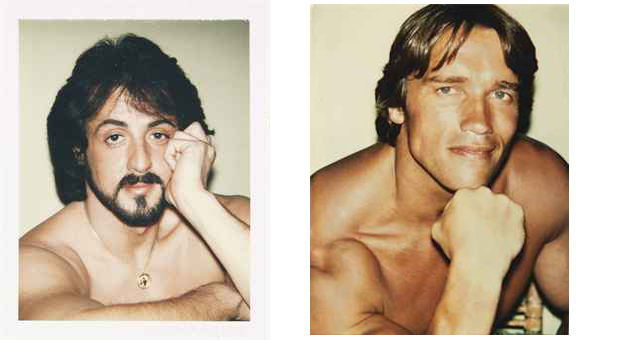 Sylvester Stallone (1980) and Arnold Schwarzenegger (1977) by Andy Warhol