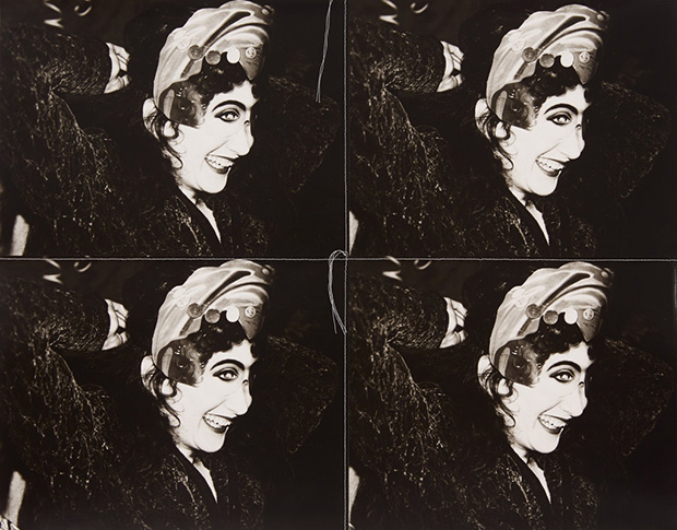  Photograph of Tama Janowitz, stitched together, part of Andy Warhol's 'stitched-unstitched' series