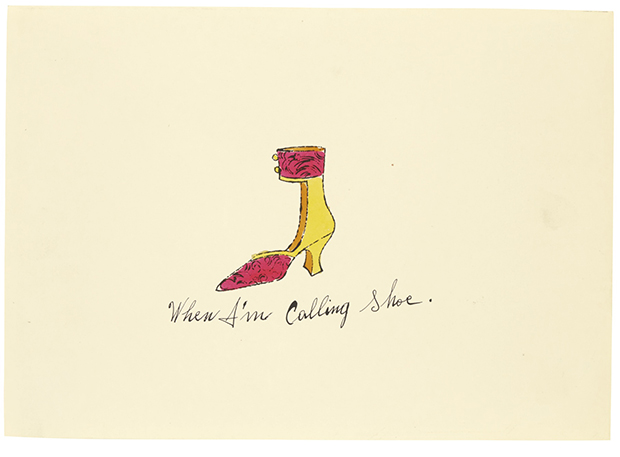An image from Andy Warhol's A La Recherché du Shoe Perdu (c. 1955)